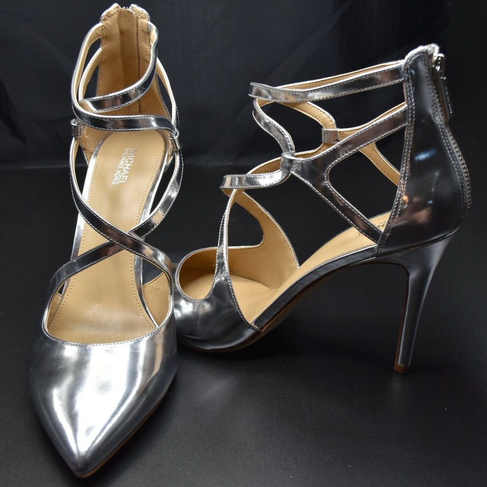 NEW Michael Kors Catia Pump, Size 11, NIB, Silver - Picture 6 of 8